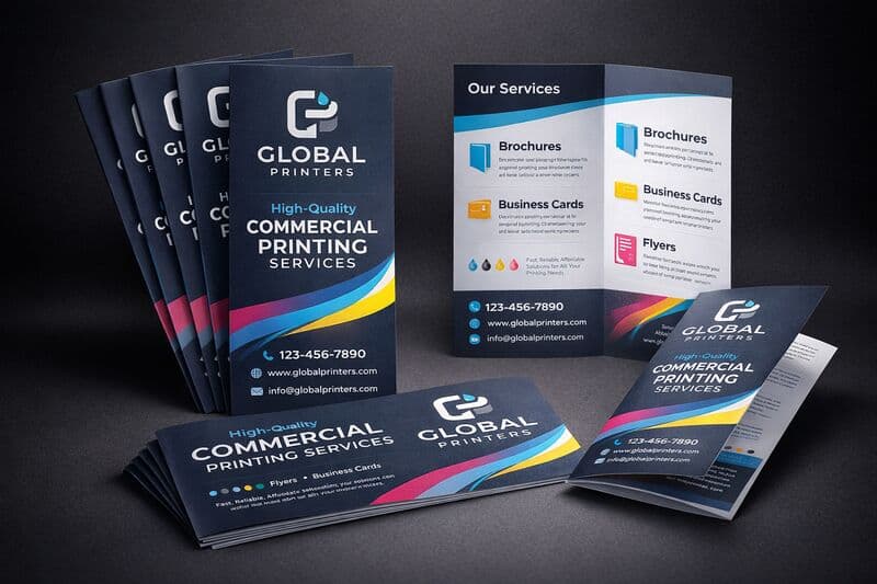 Tri-fold brochure printed on 130 GSM gloss art paper for a lifestyle brand